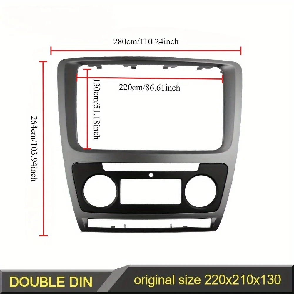 Car Stereo Radio Fascia for Skoda Octavia Auto AC 2010-2013 Dashboard Video DVD Player Panel Frame Mounting Trim