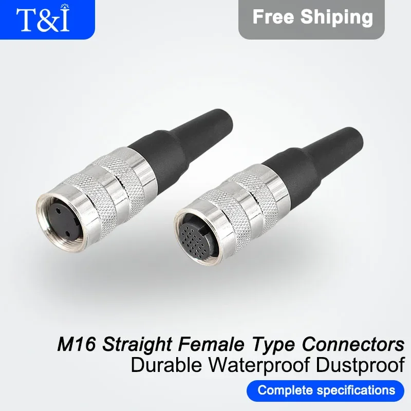 

5/10/20Sets M16-2/3/4/5/6/7/8/12/16/19/24P Reverse 09 Series Aviation Waterproof Connector Male Female Straight Socket Plugs