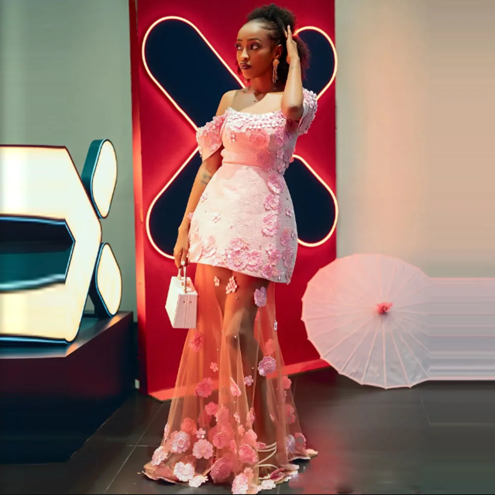 Pink Aso Ebi Prom D… - image