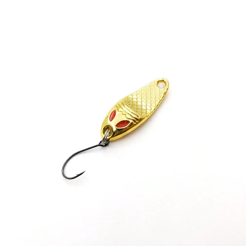 NEW Mini fishing Lure 1g2g3.5g spoon metal lures Spinnerbait Minnow small fish Single Hook jig Stream Trout baits pesca hot