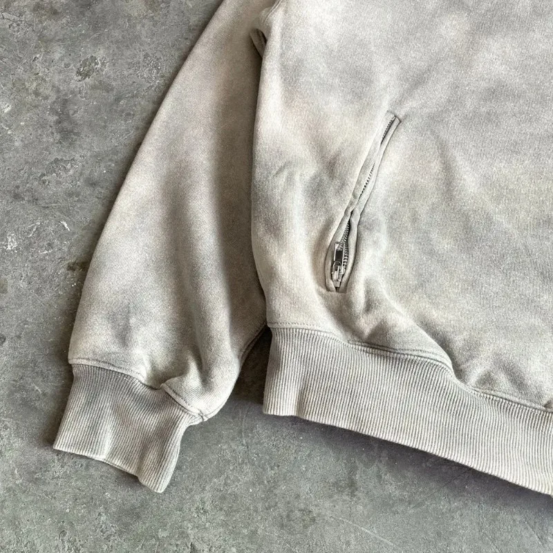 Casual Double Fabric Wash Mask Zipper Hooded Coat Tops Men Clothing Streetwear HipHop Oversize Men Jacket