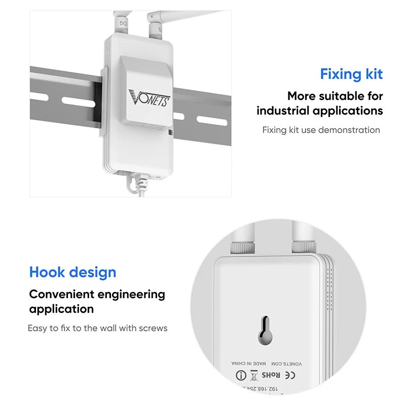 Imagem -04 - Vonets de Alta Potência Plc Bridge Relay Routing Wireless Extender um para Muitos Wifi Wired Conversão Vap11s5g