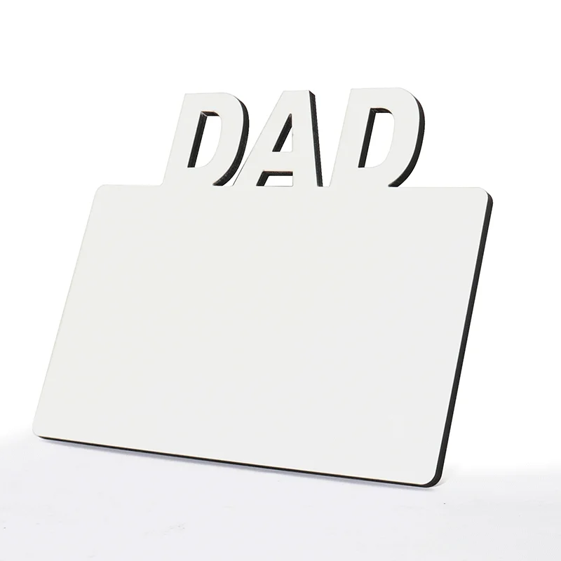 

50pcs/lot 180*150*5MM MDF Sublimation Blanks DAD Photo Frames For Custom Father's Day Gifts