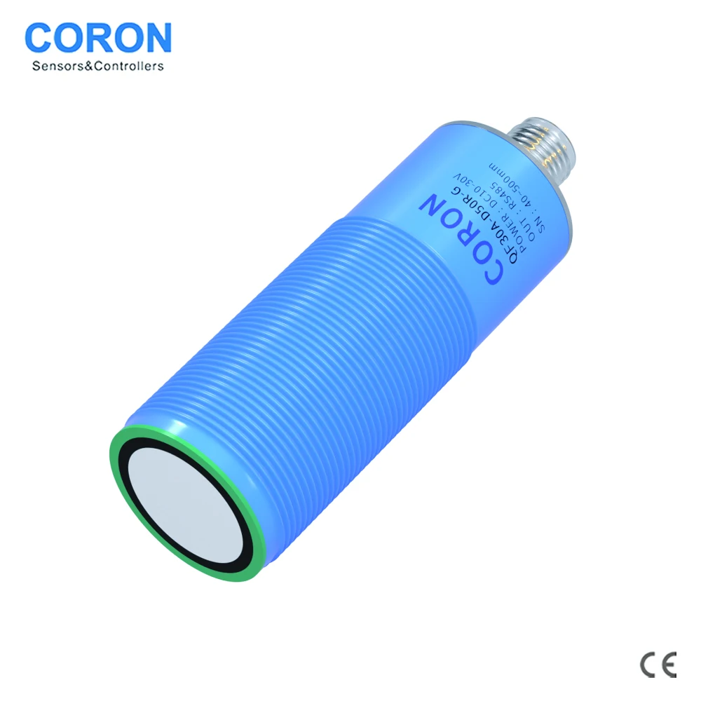 QF30-D200I-G M30 Ultrasonic Sensor Switch 4-20mA Analog Output Reflective Plastic Casing IEC IP67 200-2000mm Distance