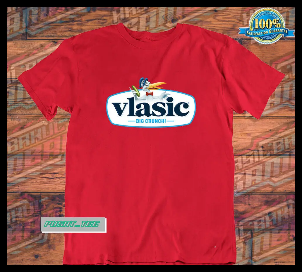 Camiseta de algodón con logotipo de pepinillos de VLASIC, americana ropa divertida, talla S-5XL, novedad