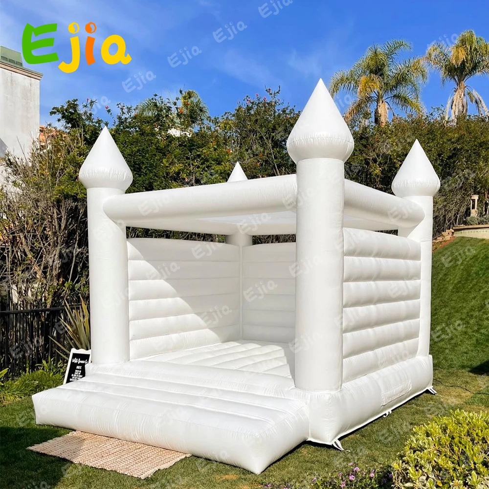 

Ins Hot Inflatable White Wedding Bouncer House & Top Cover Jumping Bounce Castle House For Adult Kids Outdoor Fun