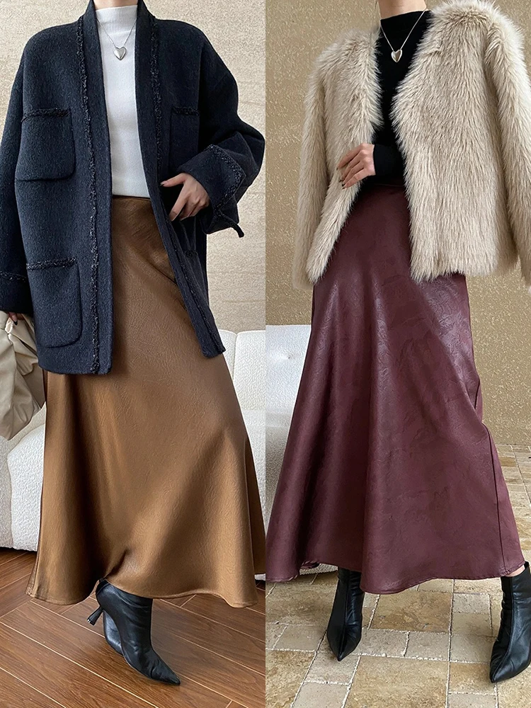 BZVW French Style Elegant Skirt Women\'s High Waisted A-line Fish Tail Skirts Office Lady Female 2024 Autumn New 25Z1326