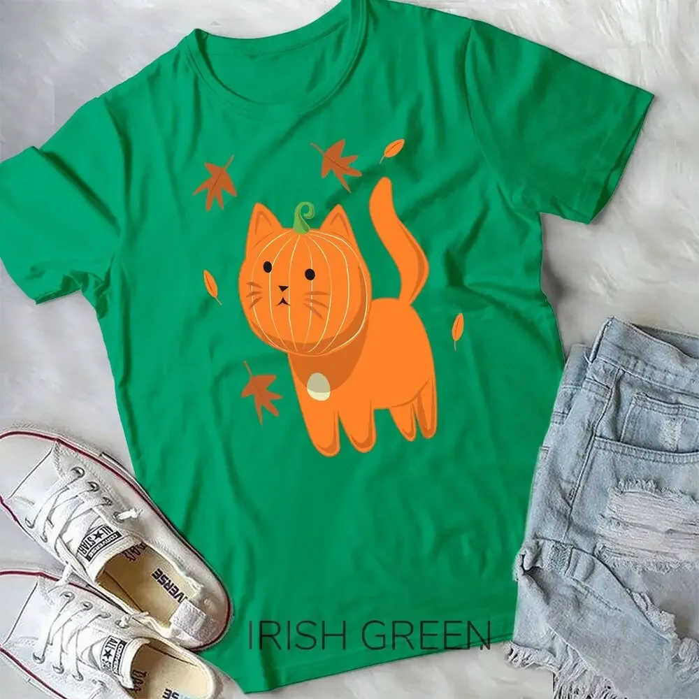 Funny Halloween Cat Shirt Cat Pumpkin Jack-O-Lantern Gift T-Shirt Unisex T-shirt