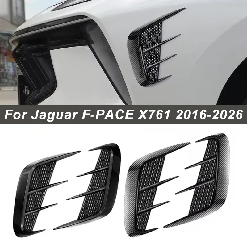 Shark Gills Side Fender Sticker Simulation Air Intake Trim For Jaguar F-PACE X761 2016-2026 Body Accessories