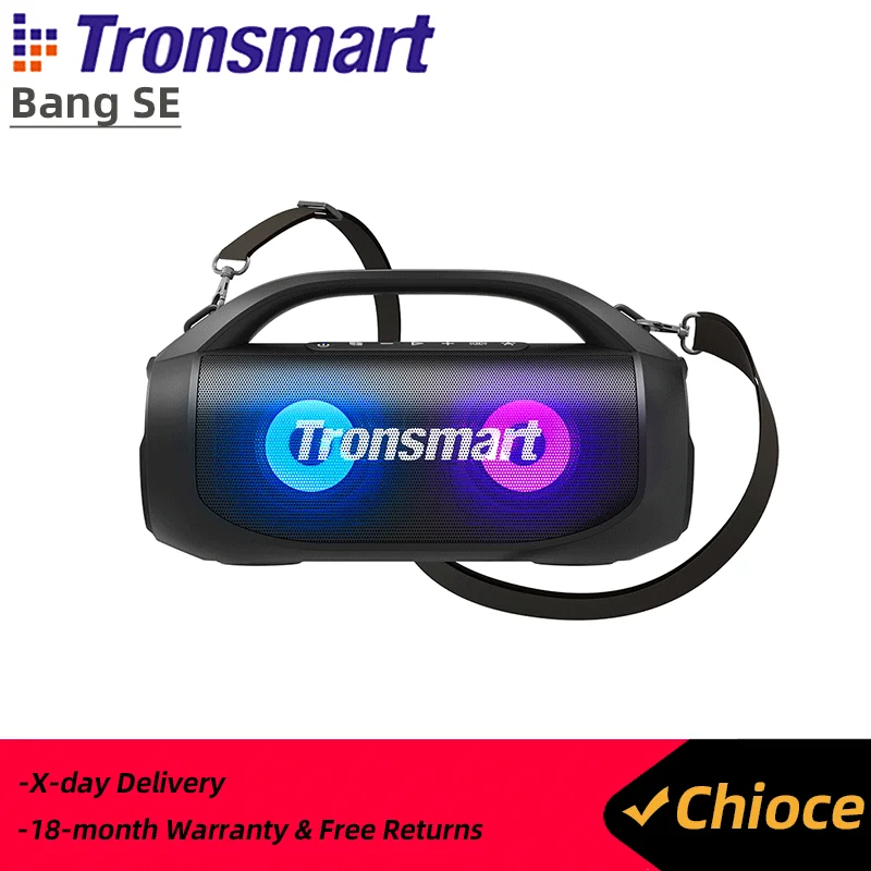 Tronsmart Bang SE Speaker Portable Bluetooth Speaker 3 Lighting Modes, 24 Hours of Playtime,for Outdoor, Camping