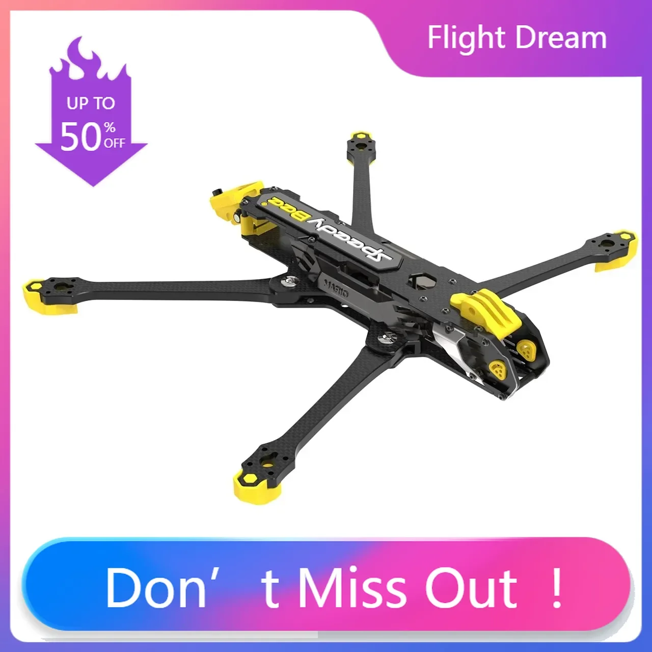 

NYSpeedyBee Fold 8 DC Long Range Frame Kits 7mm Arm for O3 Air Unit FPV 7inch 8inch Mario Fold 8 DC Long Range Drone DIY Parts