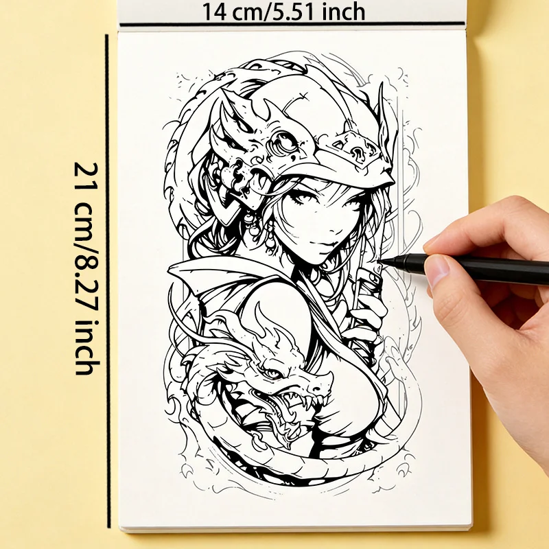 It Is A Zen Inspired Fine Line Drawing Coloring Book and An Adult Stress Relieving Hand Drawn Coloring Book, 24 Pages, Nice Gift
