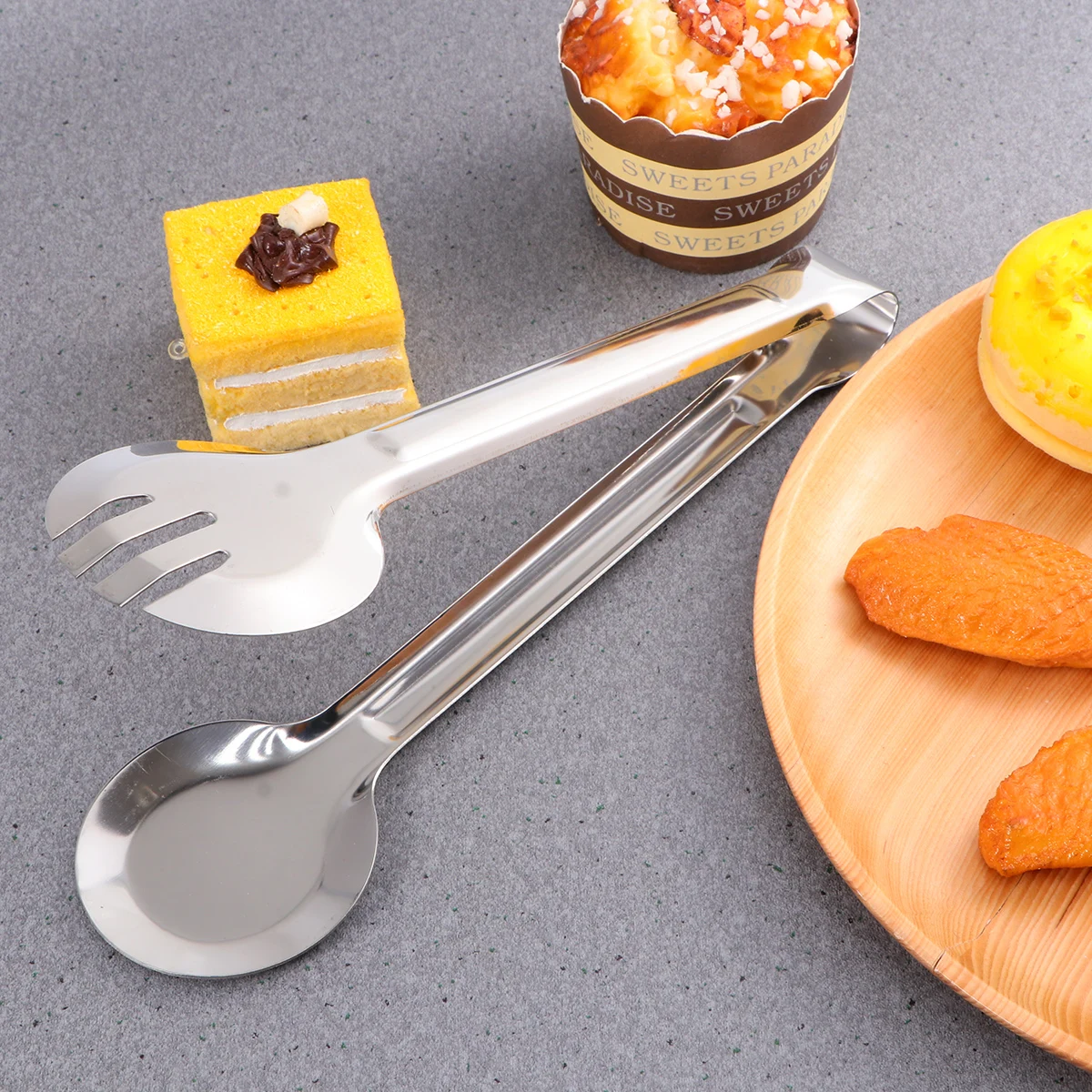 

Multifunction Food Tongs Stainless Steel Kitchen Serving Clips For Salad Bread Grill Pastry Buffet Tools Kitchen Bar