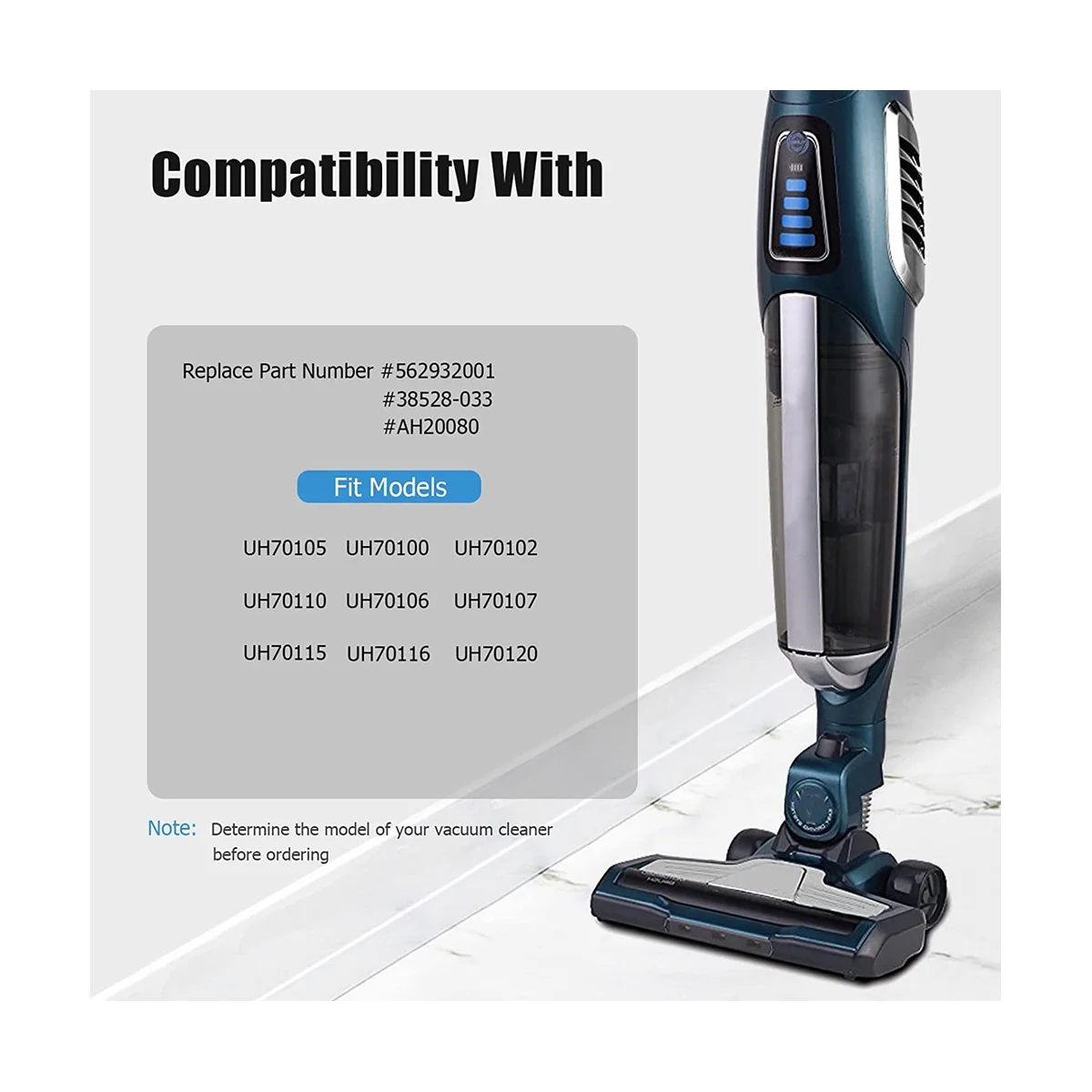 風車用バキュームベルト,バッグレス直立掃除機uh70105 uh70100 uh70102 uh70110,38528, 4個,562932001