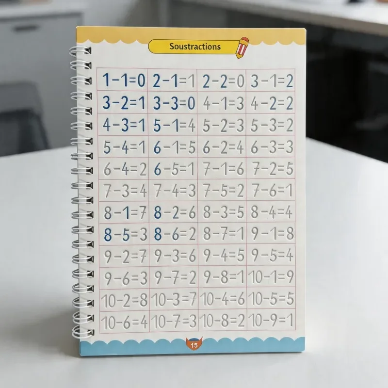 Übungsheft für französische Ziffernschriften, Kalligrafie-Übungen, Schreibaktivitäten-Übungsheft, Schreibrillen-Übungsbuch – Detail 6
