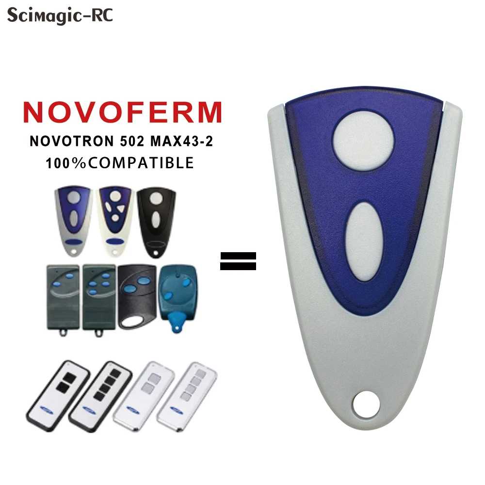 NOVOFERM NOVOTRON 502 MAX43-2 504 MAX43-4 512 MIX 43-2 Garage Door Remote Control For MTR43-2 MCHS43-2 MNHS433-02 MNHS433-04