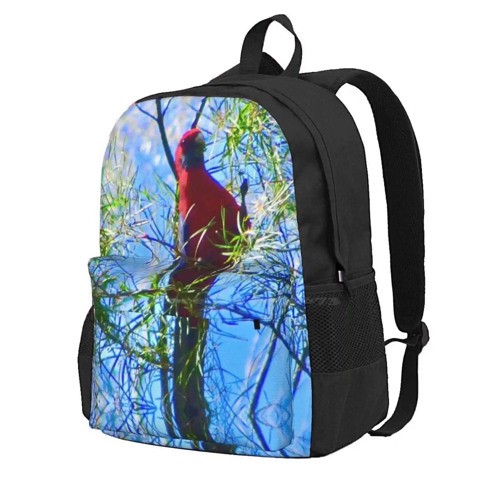 A Crimson Rosella Feeding In The Bush! Hot Sale Schoolbag Backpack Fashion Bags Australian Parrot Crimson Rosella Backpack