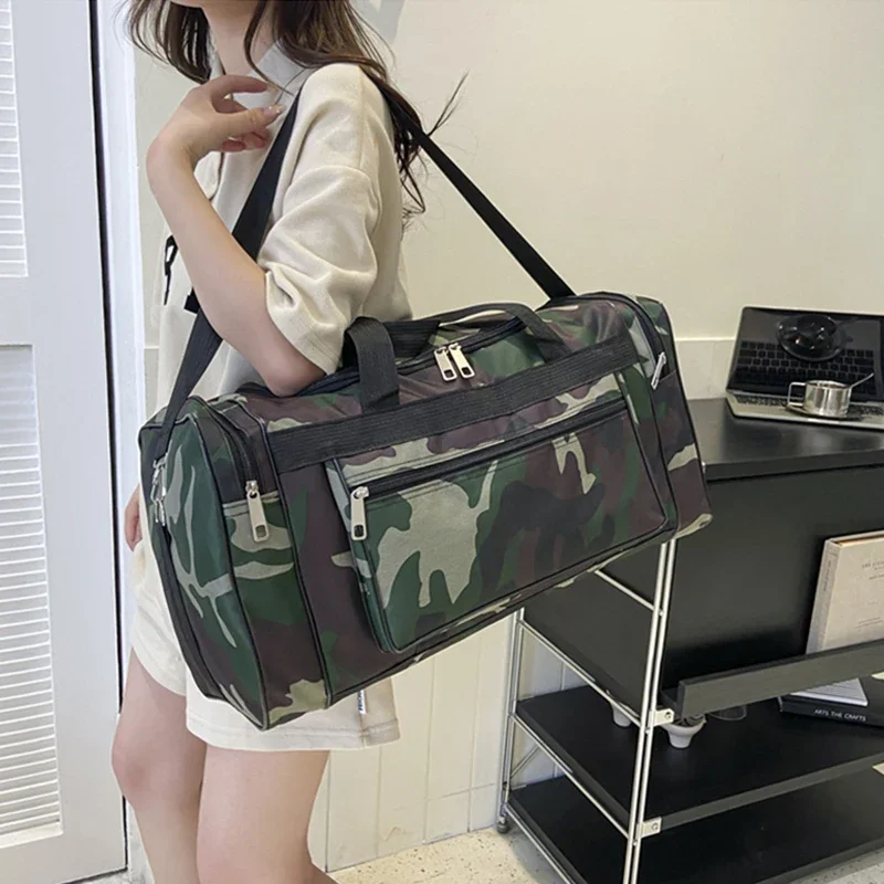 Waterproof Men's Travel Bag Multi-functional Luggage Handbag Camouflage Large Capacity Business Trip Storage Shoulder Bags