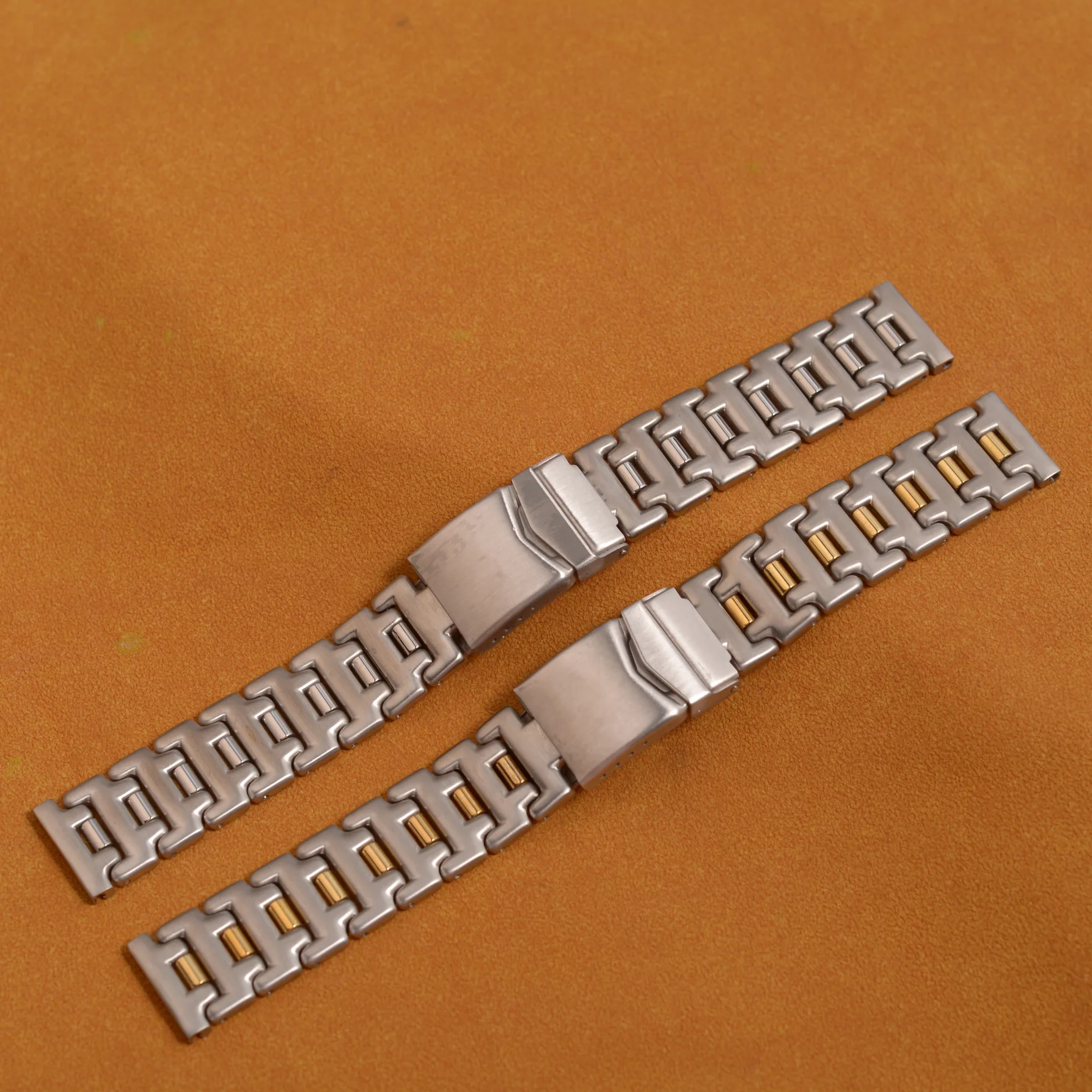 Bracelet de montre en acier inoxydable, maillons droits solides de 20 mm, finition argent brossé, fermoir Glide Lock, pour SUB, pour SEIKO, pour CITIZEN, TAG Heuer
