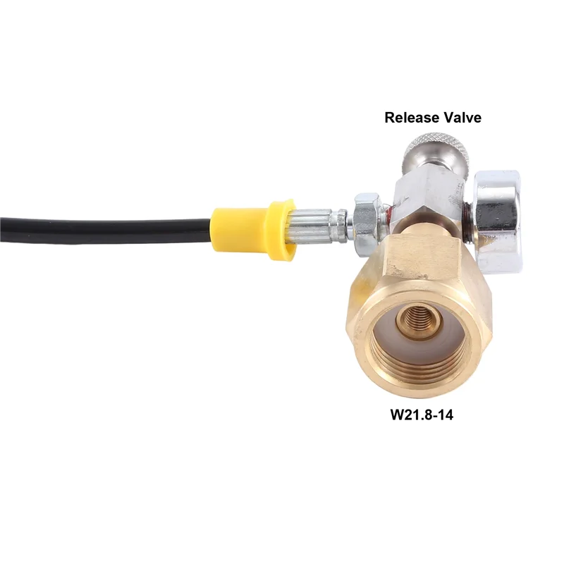 

BABZ-Soda Adapter Hose With 2000Psi Pressure Gauge For DUO/TERRA/ART Quick Connect To Larger CO2 Bottles, Carbonated Bottle