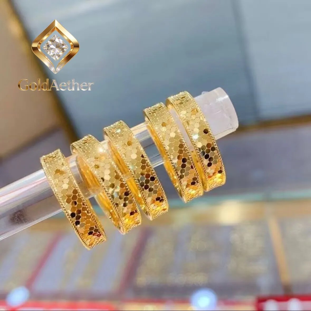 GoldNouveau Luxury 24K 9999 Pure Gold real gold Exquisite Dragon Scale Ring All-match Niche Women's Ring