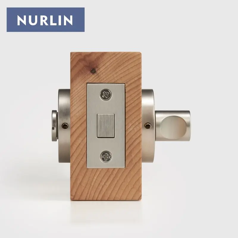Nurlin-Rändelschloss aus Messing für den Innenbereich, funktioniert mit Riegelriegeln, schlichte Details für internes Badezimmer und Schlafzimmer