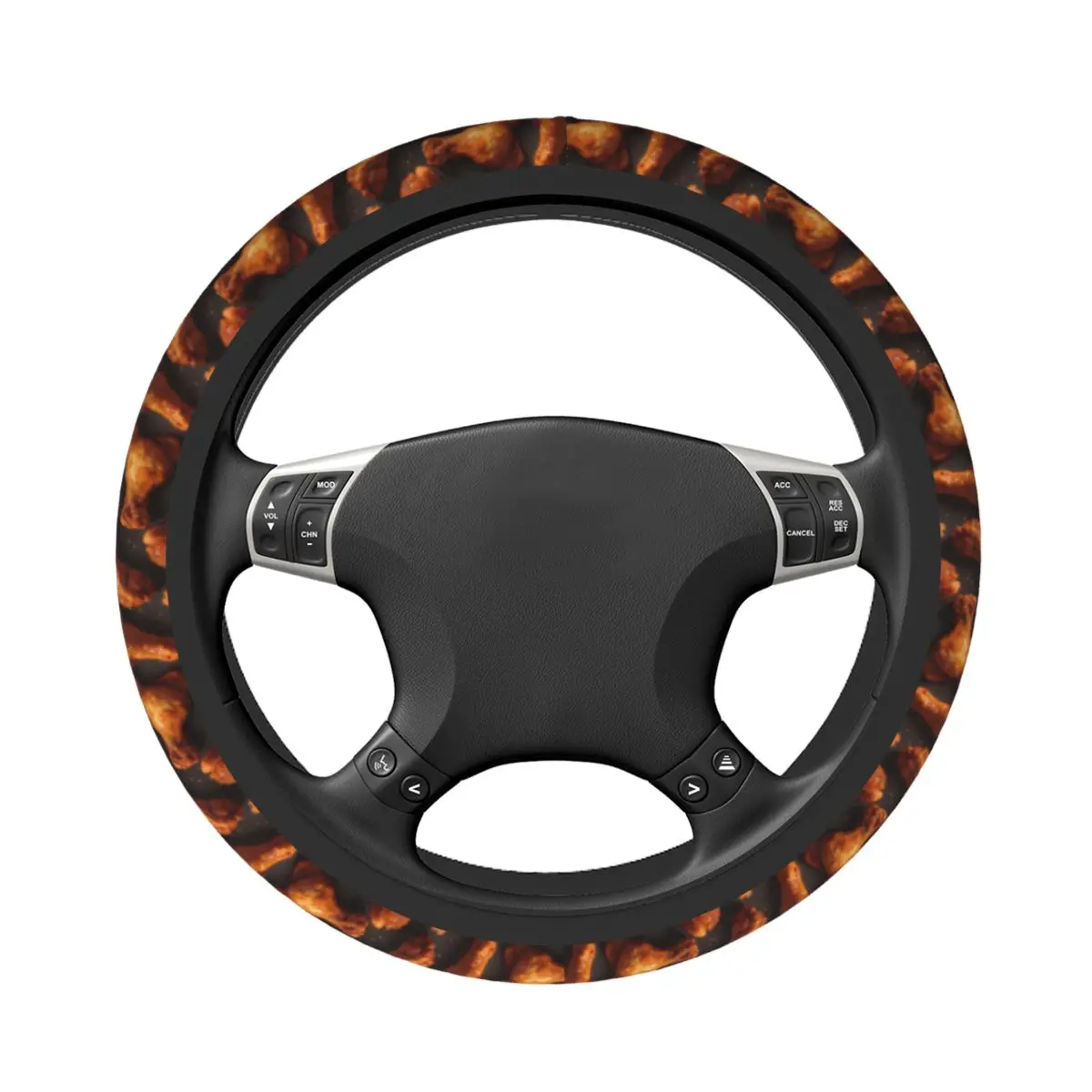 38cm Car Steering Wheel Cover Fried Chicken Wings Steering Wheel Protective Cover Anti-slip Suitable Steering-Wheel Accessories