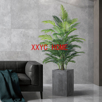 120-180cm Tropical Palm Tree Large Artificial Plants Potted Fake Monstera Plastic Big Palm Leafs For Home Garden Shop Room Decor