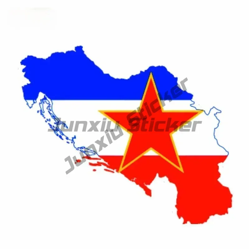 

Personality Creative Yugoslavian Personality Cool Map Flag Sticker Auto Sticker Auto Parts, PVC