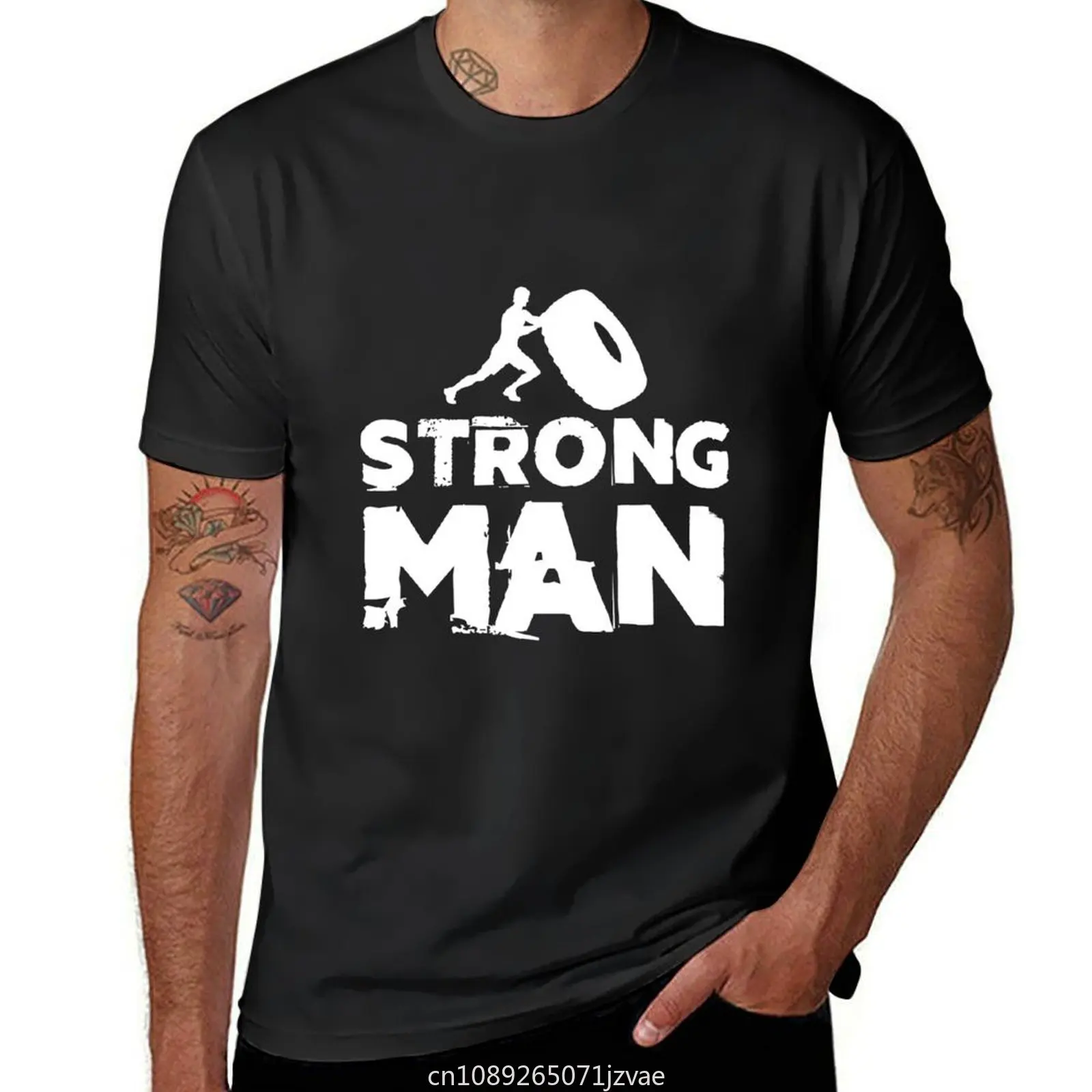 Strongman tires Workout weightlifting gift T-Shirt quick-drying Blouse quick drying black t shirts for men