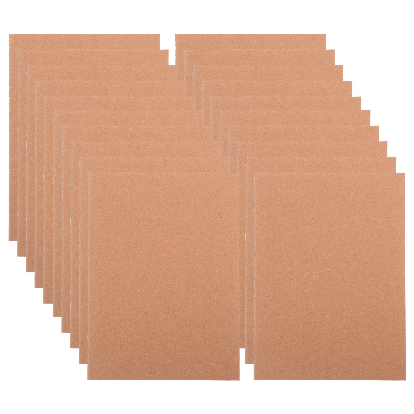 20Pcs Kraft Paper Notebooks Blank Unlined Journal Kraft Cover Notepads Notebook Sketchbook Office School Travel