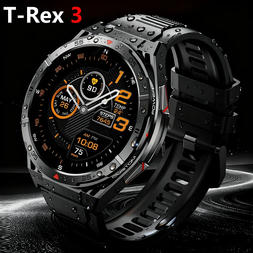 

T-Rex 3 Smart Watch GPS Positioning AMOLED Bluetooth Call AI Voice Health Monitoring Fitness Sport Tracker Smartwatch Man