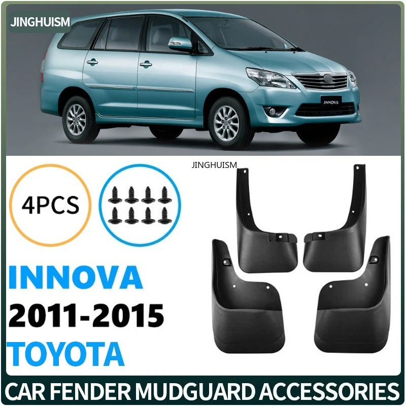Mudguards FOR Toyota Innova 2011-2015 Automotive for Fender Mudguard Vehicle Exterior Decor ABS Material Protective Accessories