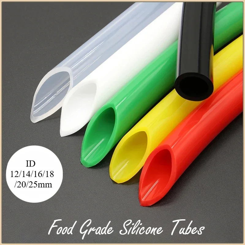 

1/3/5m Flexible Silicone Tube Colorful ID 12 14 16 18 20 25 32mm Car motorcycle Nontoxic Soft Rubber Water Pipe Food Grade Hose