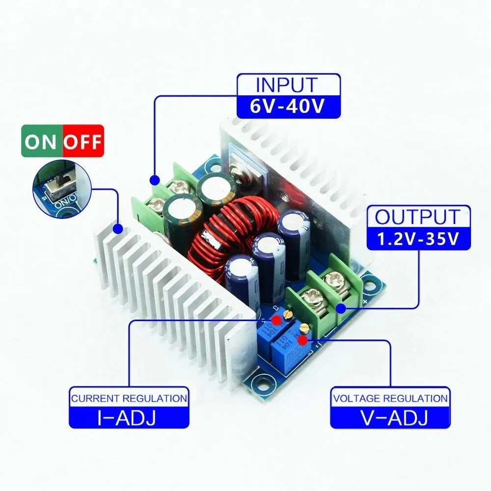 300W 20A High Power Buck Converter Adjustable Constant Current LED Driver Commercial Home Lighting Charging