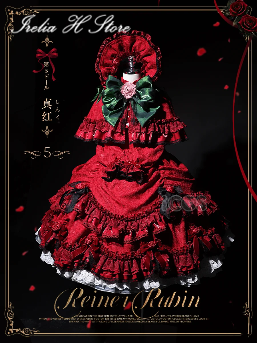 Irelia H Store Rozen Maiden Reiner Rubin Cosplay-Kostüm Damen Lolita-Kleider Wunderschöne Version Halloween Cosplays Anime Fanart