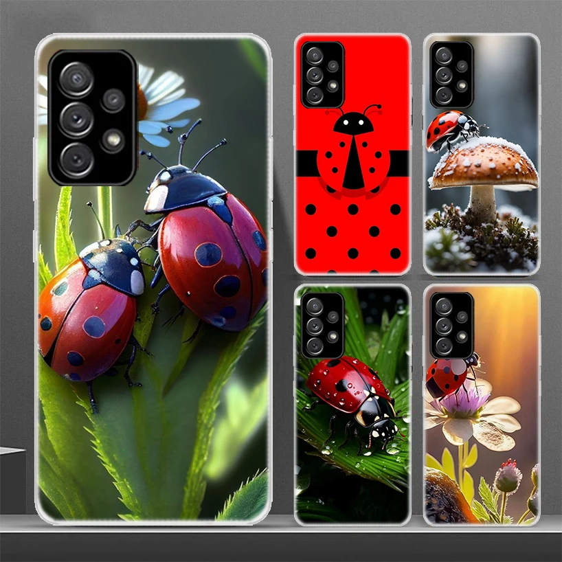 Insect Seven-Star ladybug Soft Phone Case for Samsung Galaxy A51 A71 A41 A31 A21S A11 A10 A20E A30S A40 A50S A70 A6 A7 A8 A9 Plu