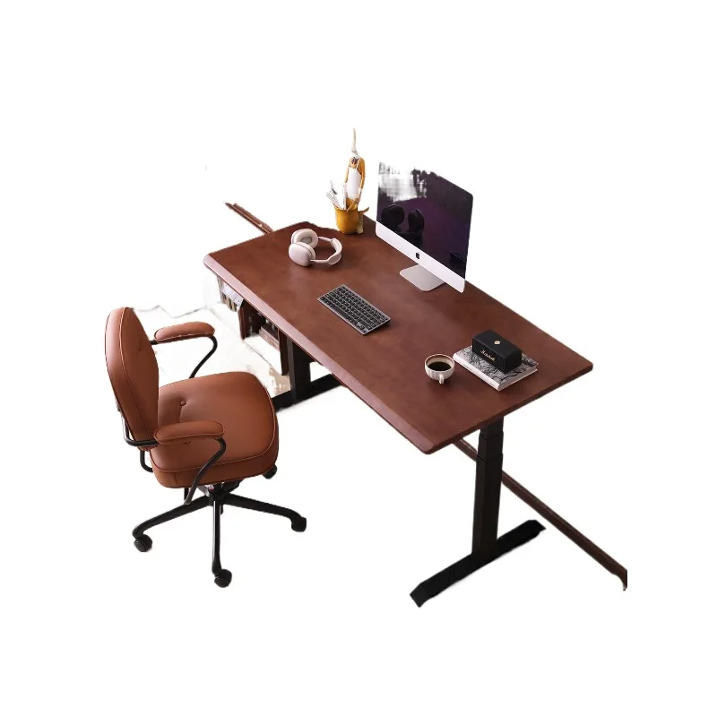 Solid wood electric lift computer study desk home desk Gaming desk can be lifted and lifted workbench