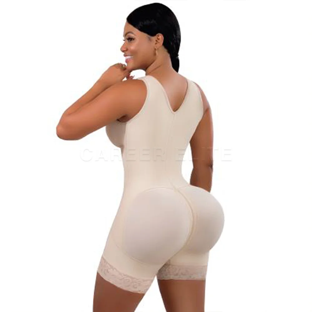 Fajas Colombianas Shapewear for Women Slimming Tummy Control Post Surgery Full Body Shaper Butt Lifter with Zipper Crotch Corset