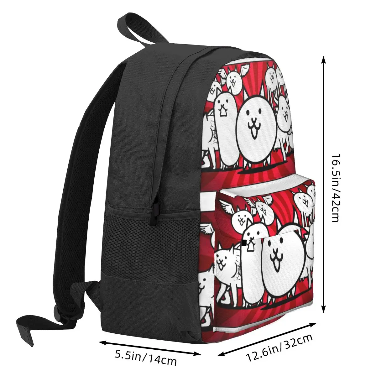 Nyanko Great War Battle Cats Backpacks Boys Girls Bookbag Students School Bags Cartoon Kids Rucksack Shoulder Bag Large Capacity