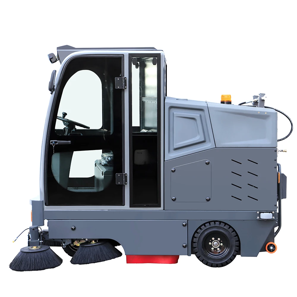 Full Closed Electric Auto-dumping Big Street Sweeper Car Ride On Road Floor Sweeper