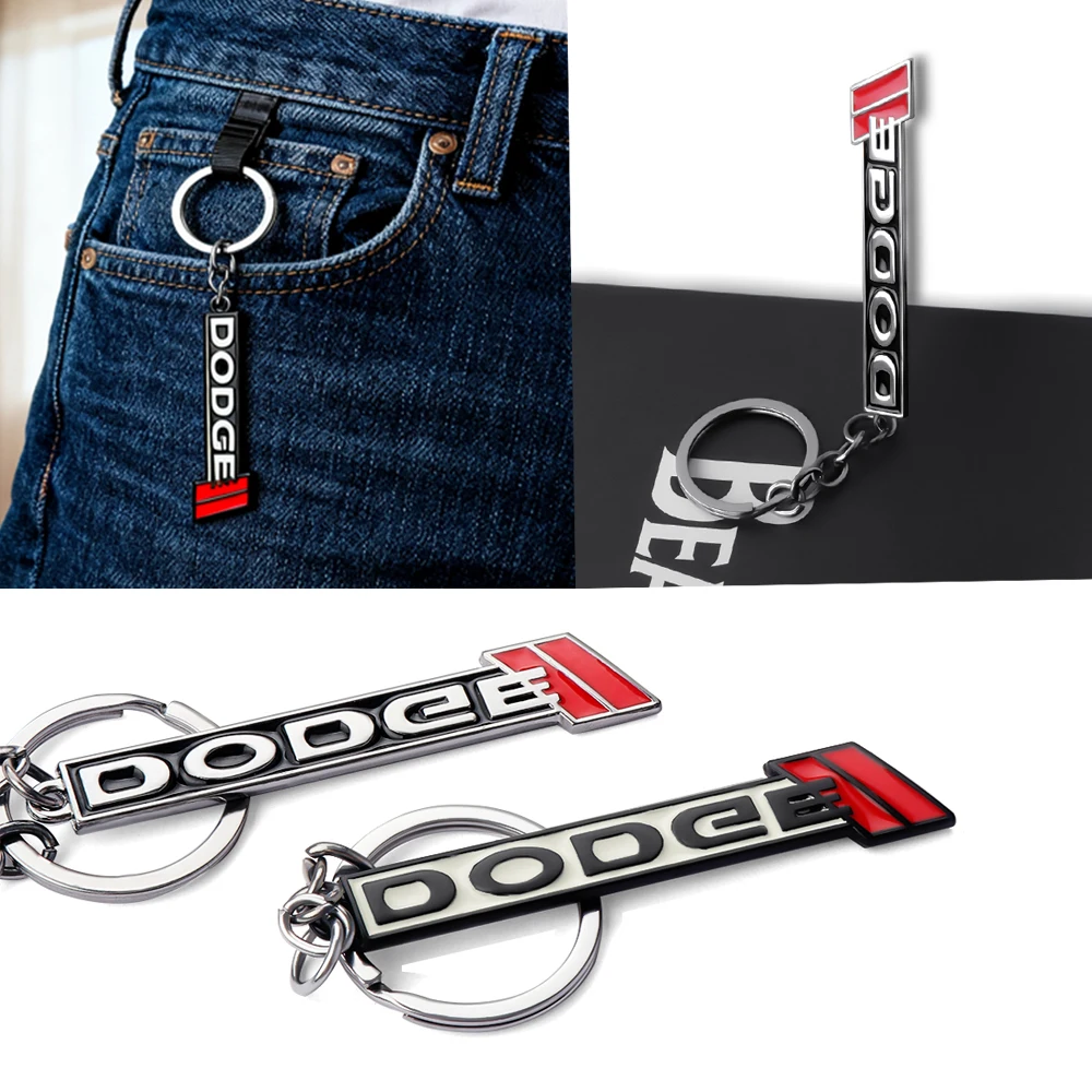 Llavero con Logotipo Metálico 3D para Auto, Diseño Genial, Accesorio para Dodge Durango, Caliber, Dakota, Neon SXT, Ram SRT, Dart
