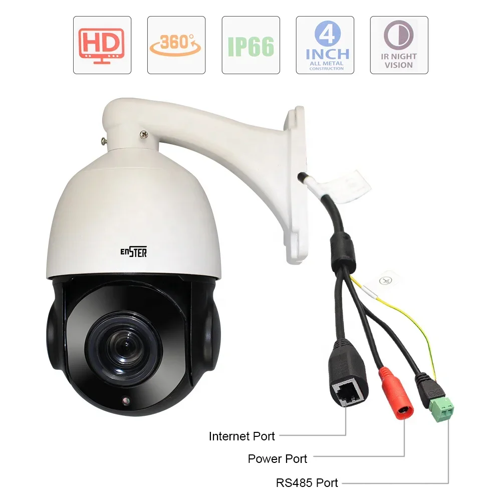 كاميرا ENSTER 1080P ضبط تلقائي طويلة المدى لتتبع السيارات CCTV IP PTZ NST-IP9620