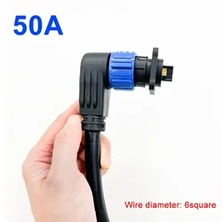 50A M25 Self-locking Waterproof Connector IP67 2 3 Pin Aviation Plug Socket Large Current Male Female Power Charging Connectors