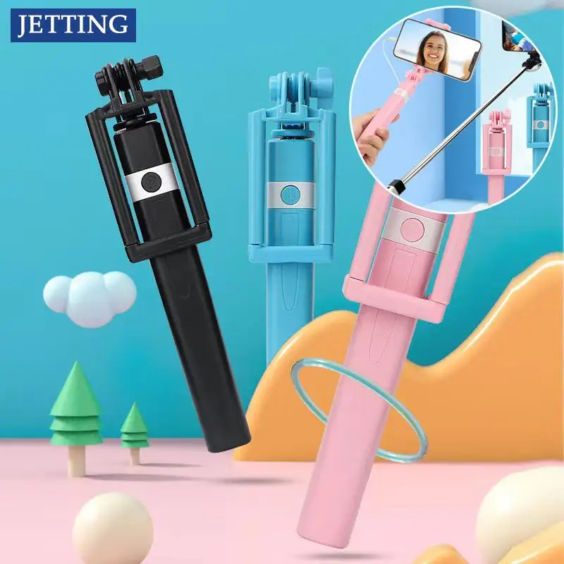 1 PC New Wire Controlled Selfie Stick Suitable Type-C Plug Mini Portable Selfie Stick 18.5*2CM