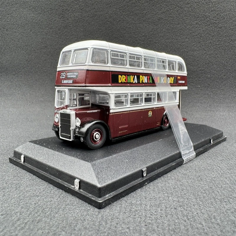 

OXFORD масштаб 1/76 двухэтажный автобус из сплава, имитация модели автомобиля, статическая коллекция, украшенные праздничные подарки, игрушки, сувенирный подарок