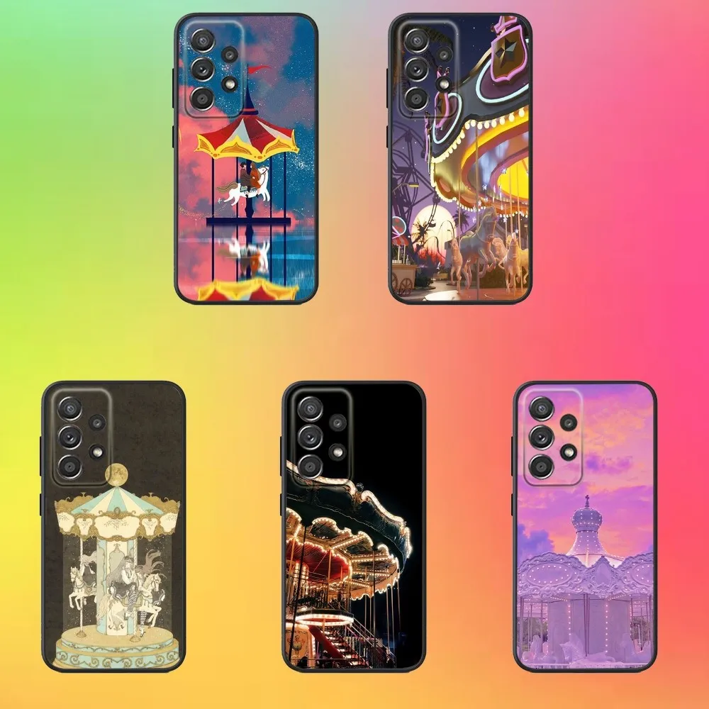 

Fantasy Carousel Phone Case For Samsung S25,S24,S21,S22,S23,S30,Ultra,S20,Plus,Fe,Lite,Note,10,9,5G Black Cover