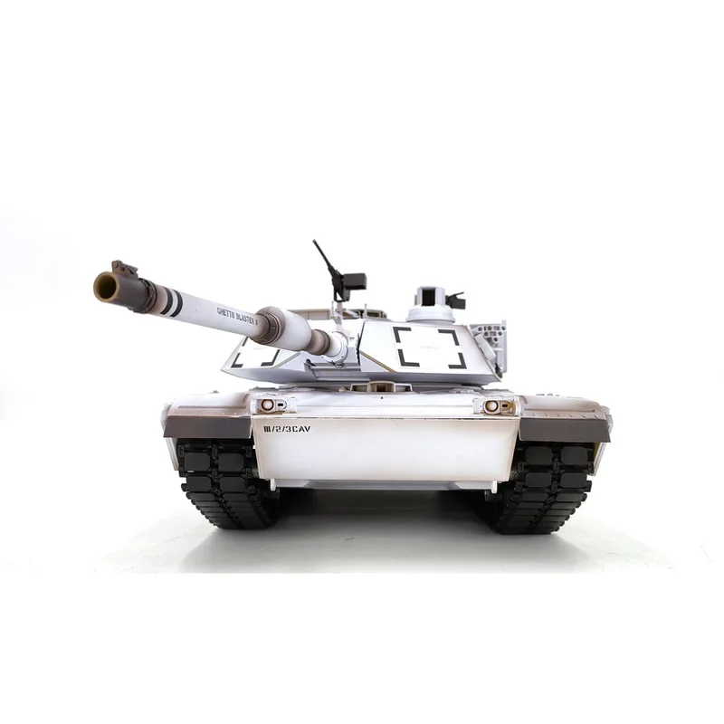 Henglong Us M1a2 Abramus Electric Remote Control Infrared Main Battle Tank Steel Wave Box Smoke Sound And Light Military Model