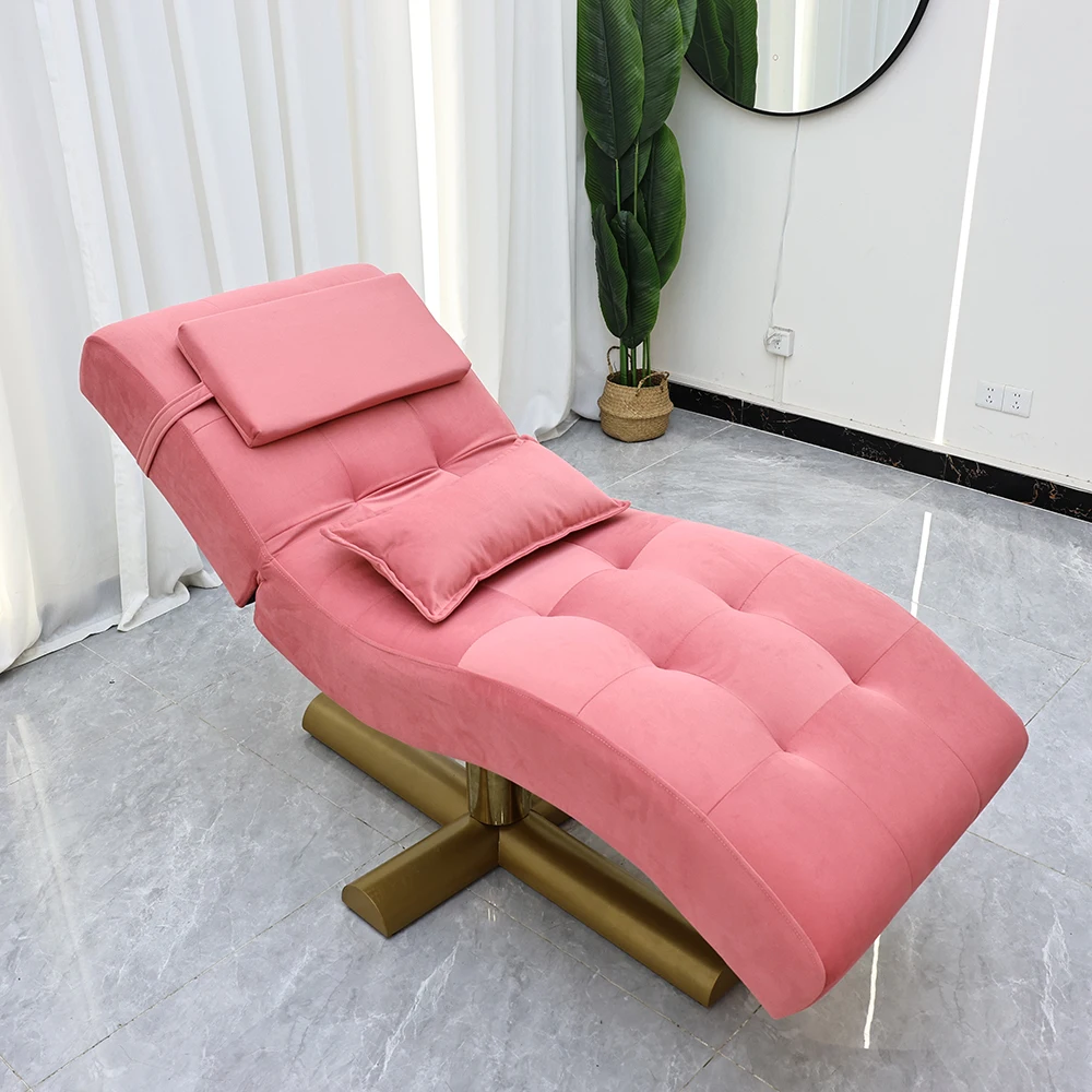Facial Bed Beauty Salon SPA Table with Headrest, Home Hydrotherapy Skincare Chair, Eyelash Extension Body Treatment Lounge Couch