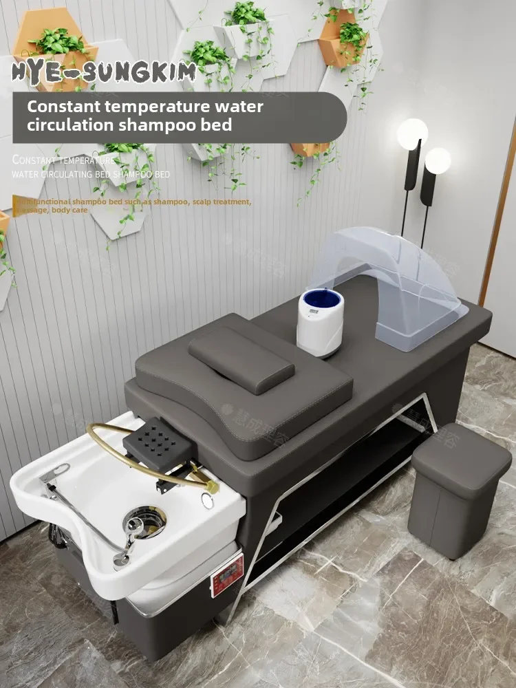 

MJY high-end light luxury ceramic basin Thai hair treatment shampoo massage treatment bed